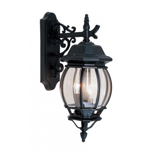 3 Light Textured Black Outdoor Wall Lantern Livex