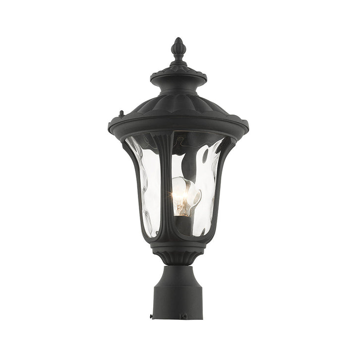 1 Light Textured Black Outdoor Post Top Lantern Livex