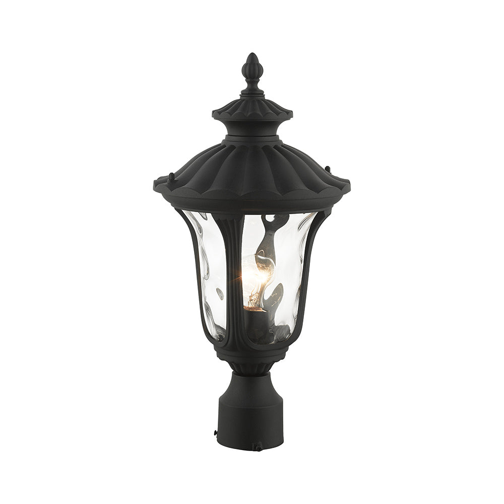 1 Light Textured Black Outdoor Post Top Lantern Livex