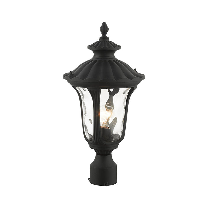 1 Light Textured Black Outdoor Post Top Lantern Livex