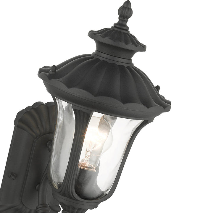 1 Light Textured Black Outdoor Wall Lantern Livex