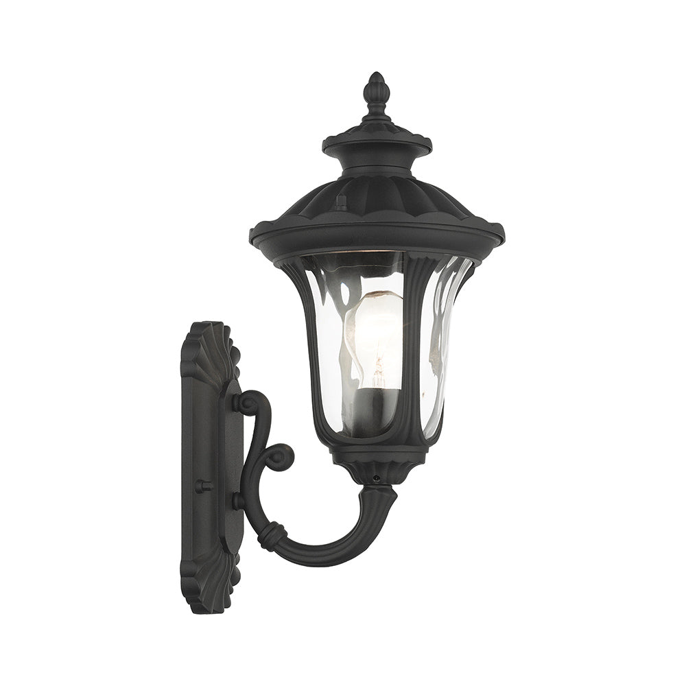 1 Light Textured Black Outdoor Wall Lantern Livex