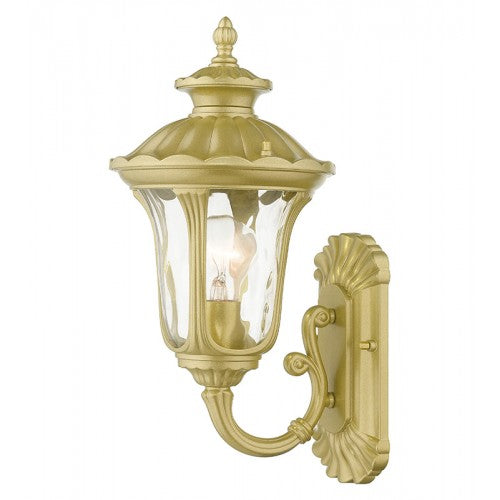 1 Light Soft Gold Outdoor Small Wall Lantern Livex