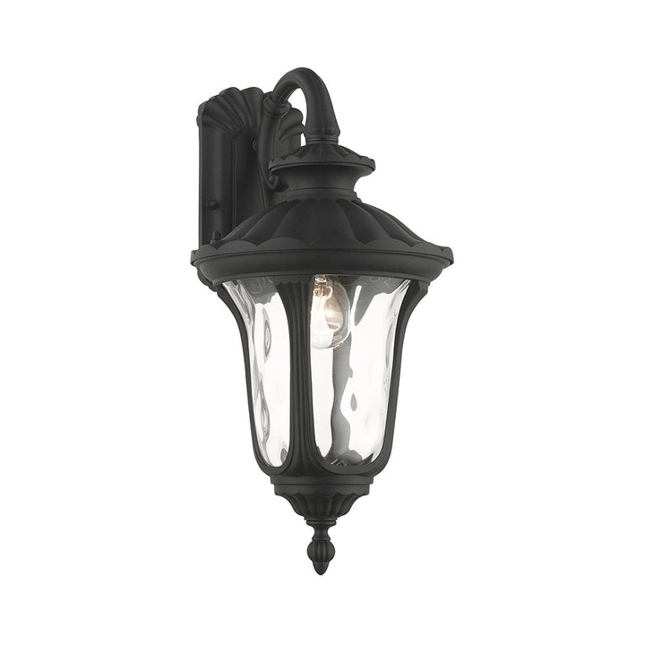 1 Light Textured Black Outdoor Wall Lantern Livex