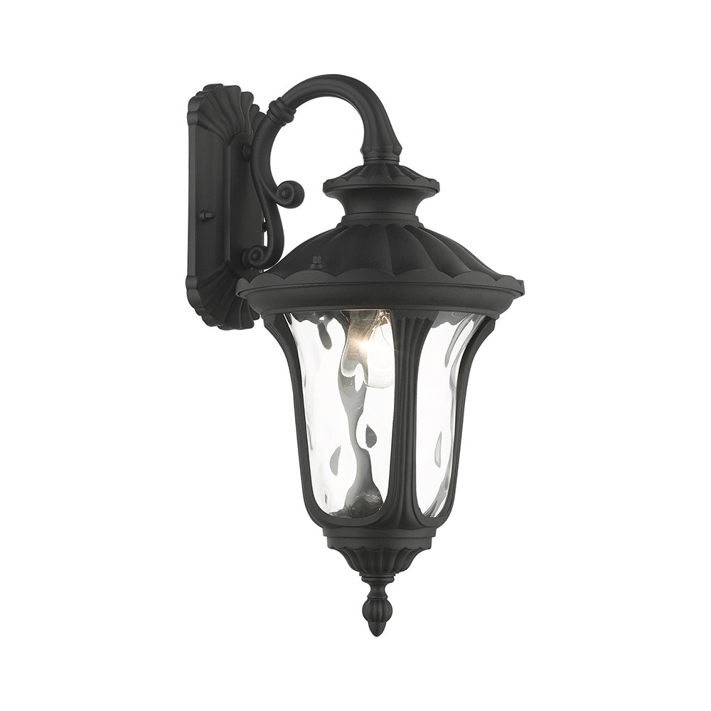 1 Light Textured Black Outdoor Wall Lantern Livex