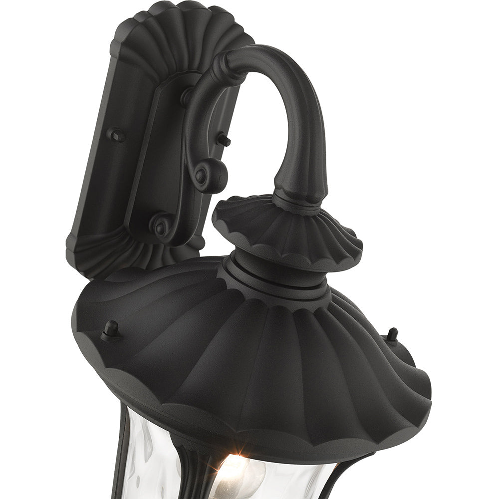 1 Light Textured Black Outdoor Wall Lantern Livex