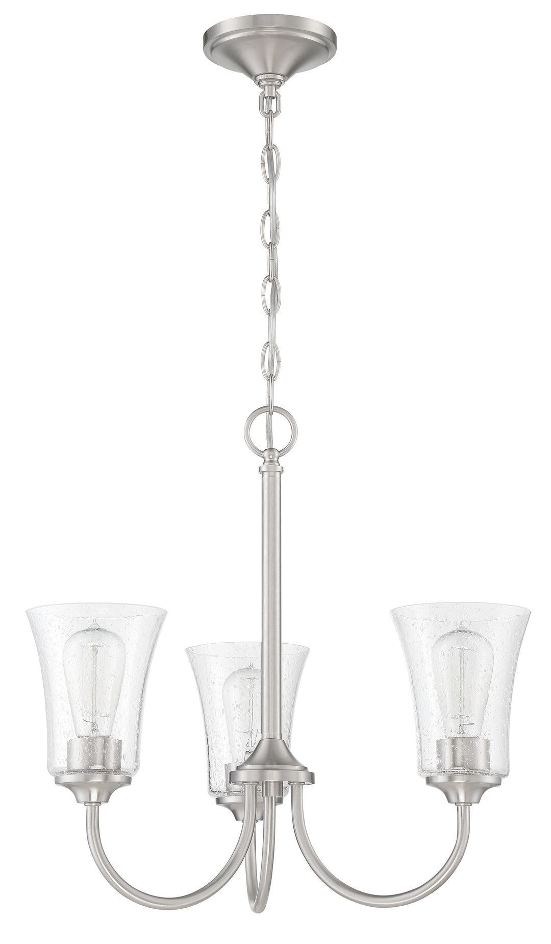 CRAFTMADE Gwyneth 3 Light Chandelier in Brushed Polished Nickel