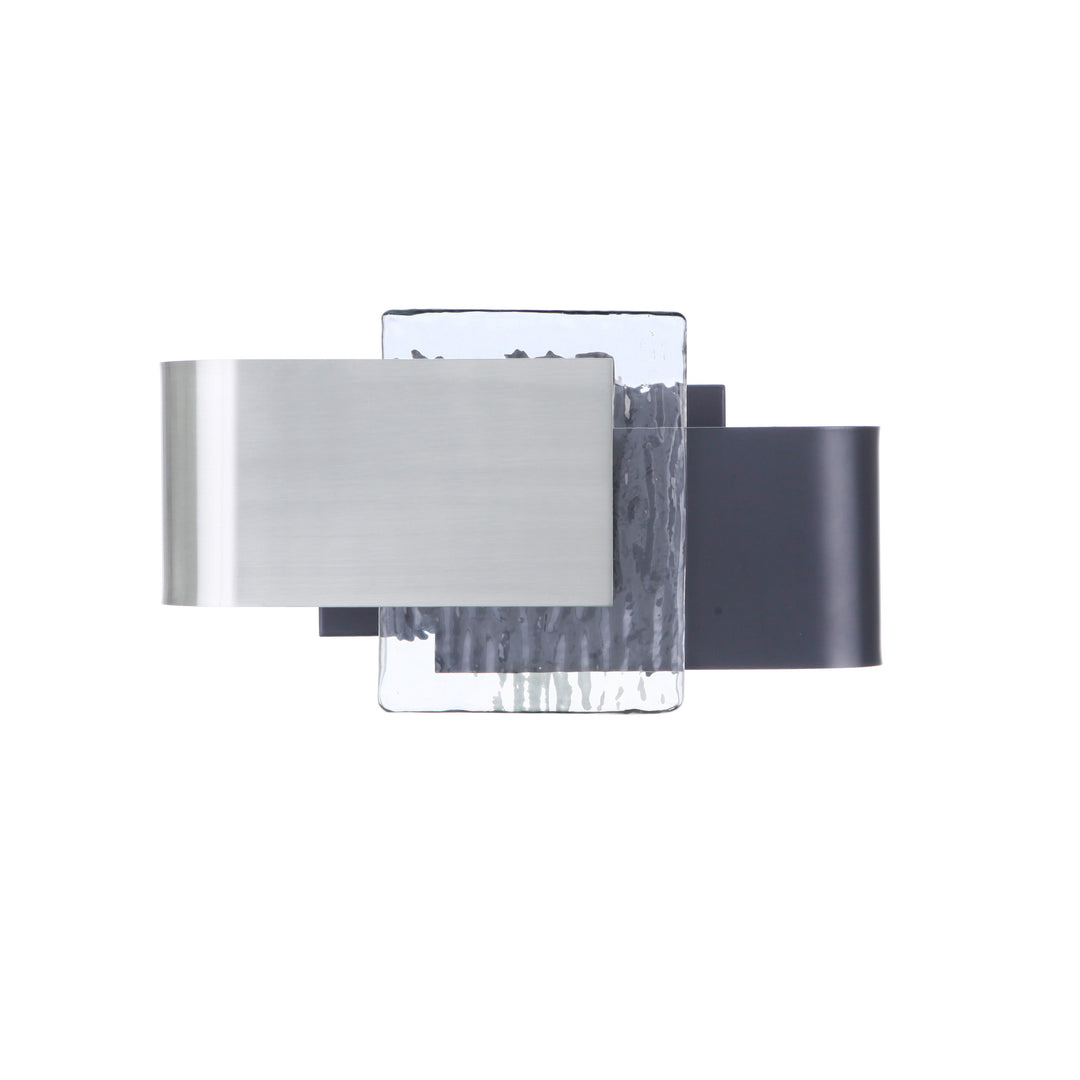 CRAFTMADE Harmony 1 Light LED Wall Sconce in Flat Black/Polished Nickel