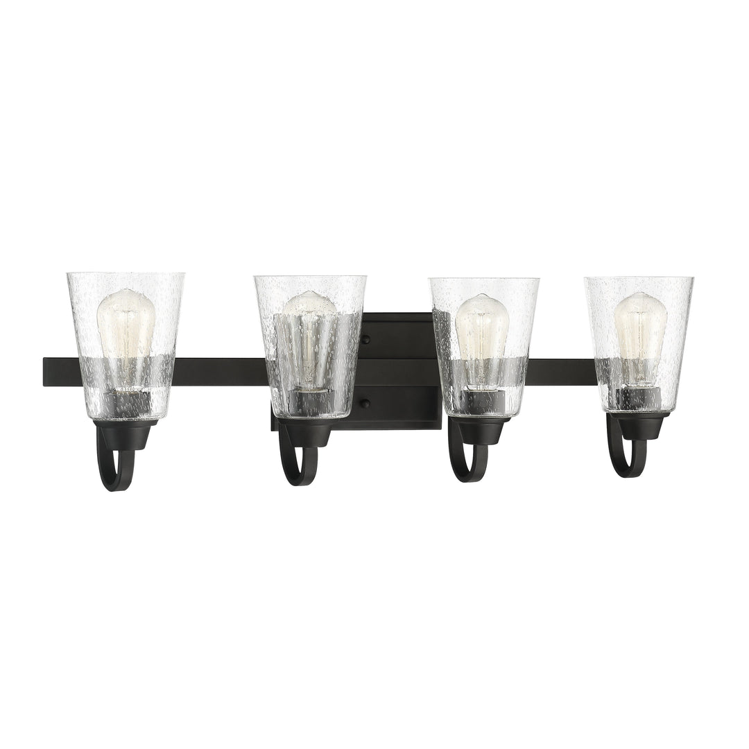 CRAFTMADE Grace 4 Light Vanity in Espresso (Clear Seeded Glass)