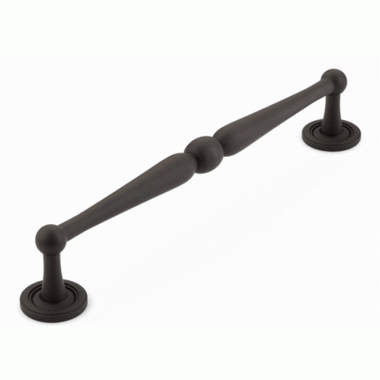 SCHAUB 8 1/2 Inch (8 Inch c-c) Atherton Plain Footplate Pull (Oil Rubbed Bronze Finish)