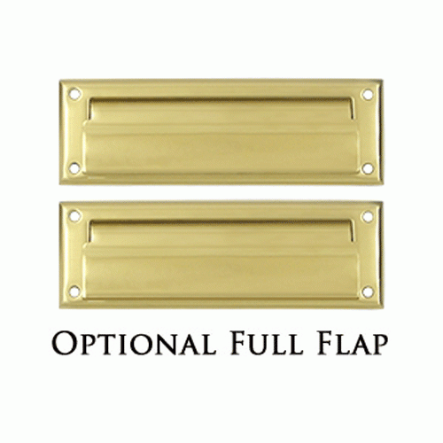 DELTANA 8 7/8 Inch Brass Mail & Letter Flap Slot (Polished Brass Finish)