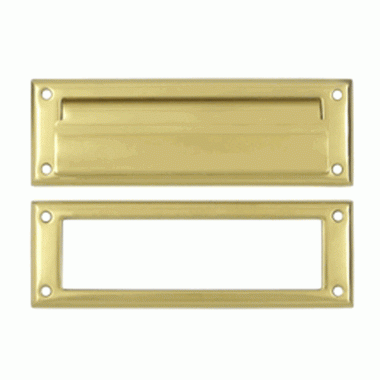 DELTANA 8 7/8 Inch Brass Mail & Letter Flap Slot (Polished Brass Finish)