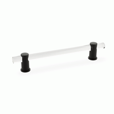 SCHAUB 8 Inch (6 Inch c-c) Lumiere Acrylic Pull (Matte Black Finish)