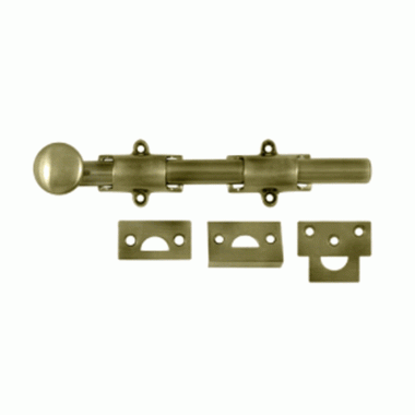 DELTANA 8 Inch Deltana Heavy Duty Surface Bolt (Antique Brass Finish)