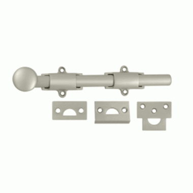 DELTANA 8 Inch Deltana Heavy Duty Surface Bolt (Brushed Nickel Finish)