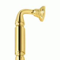 DELTANA 8 Inch Deltana Solid Brass Door Pull With Rosette (Polished Brass Finish)