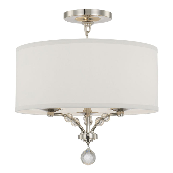 Crystorama Crystorama Mirage 3 Light Polished Nickel Semi Flush Mount