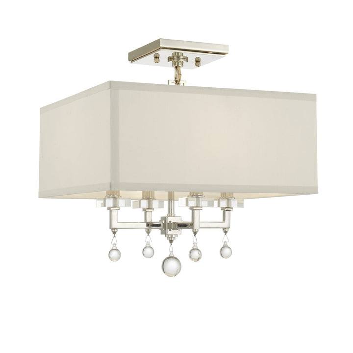 Crystorama Crystorama Paxton 4 Light Polished Nickel Semi Flush Mount