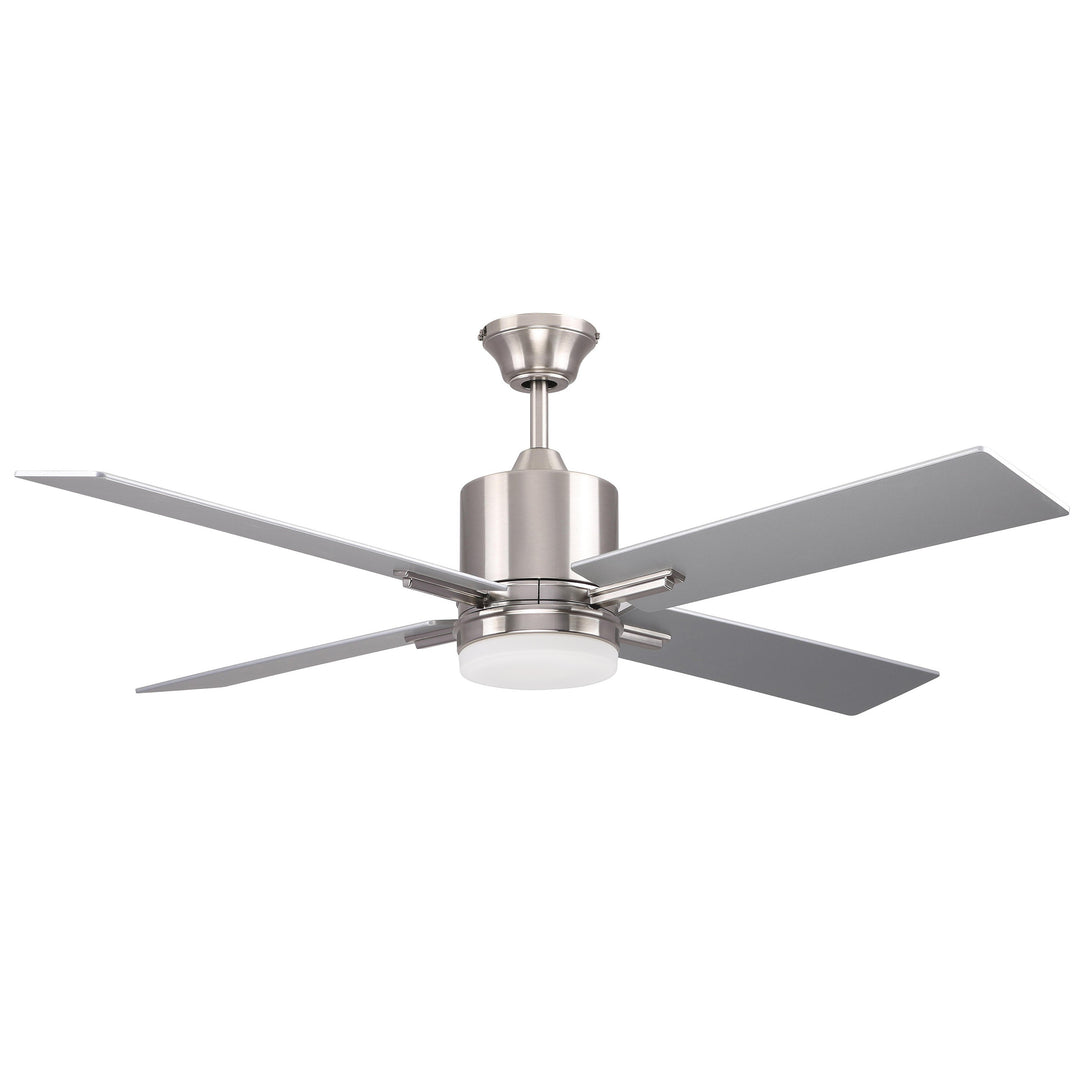 CRAFTMADE 52" Teana in Brushed Polished Nickel w/ Brushed Nickel/Walnut Blades