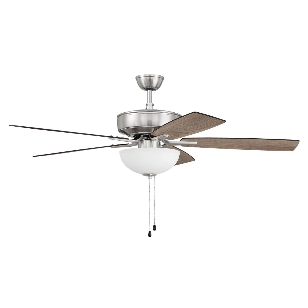 CRAFTMADE 52" Pro Plus 211 in Brushed Polished Nickel w/ Drifwood/Grey Walnut Blades