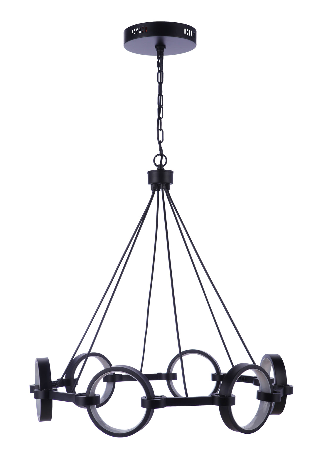 CRAFTMADE Context 6 Light LED Chandelier in Flat Black