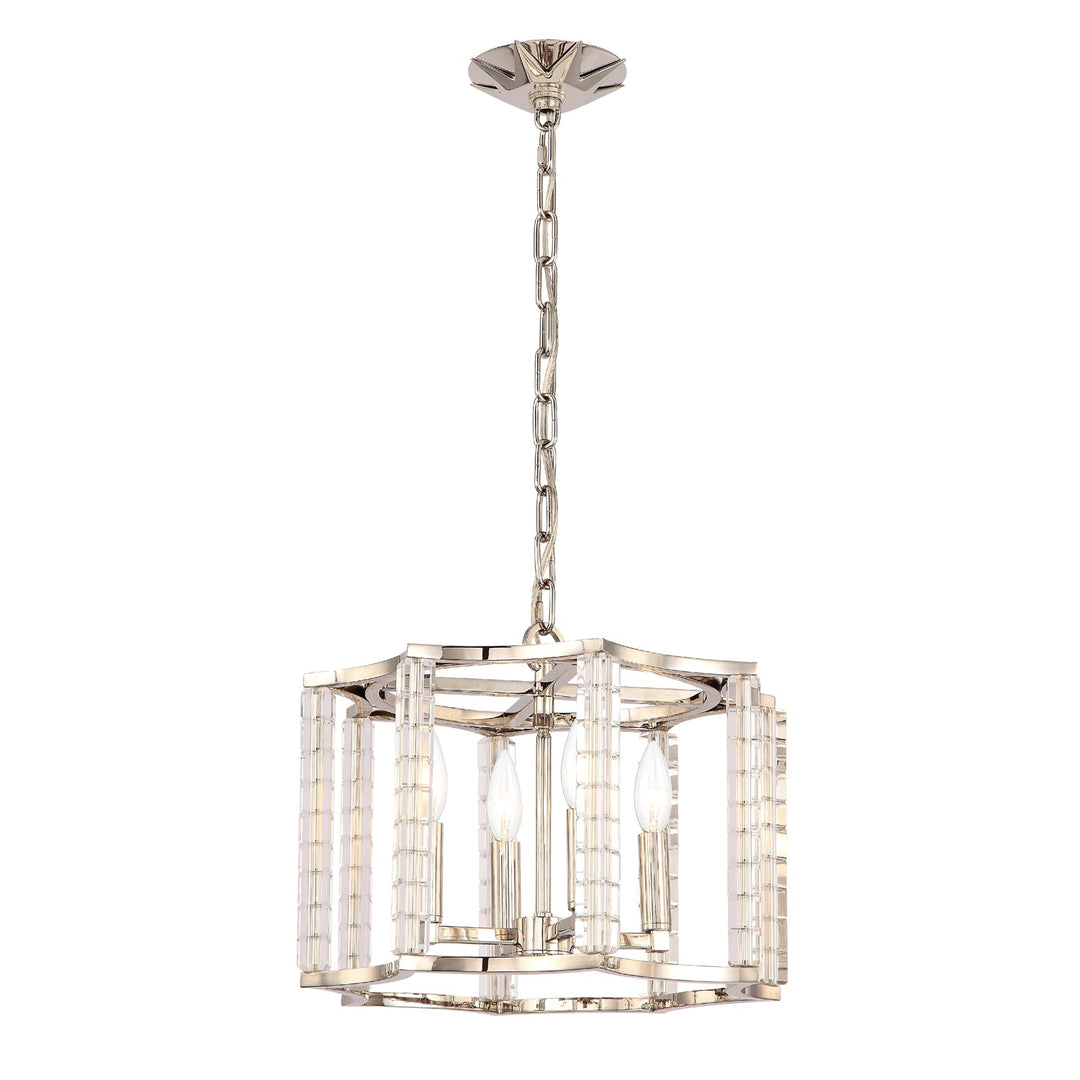 Carson 4 Light Polished Nickel Mini Chandelier Crystorama