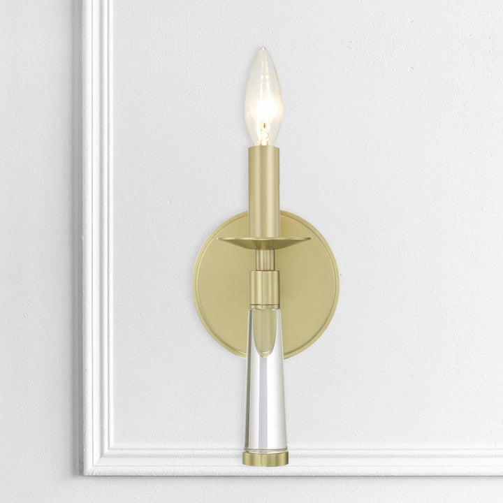 Baxter 1 Light Aged Brass Sconce Crystorama