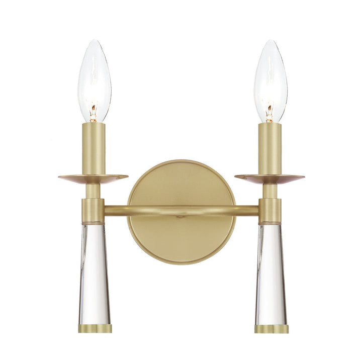 Baxter 2 Light Aged Brass Sconce Crystorama