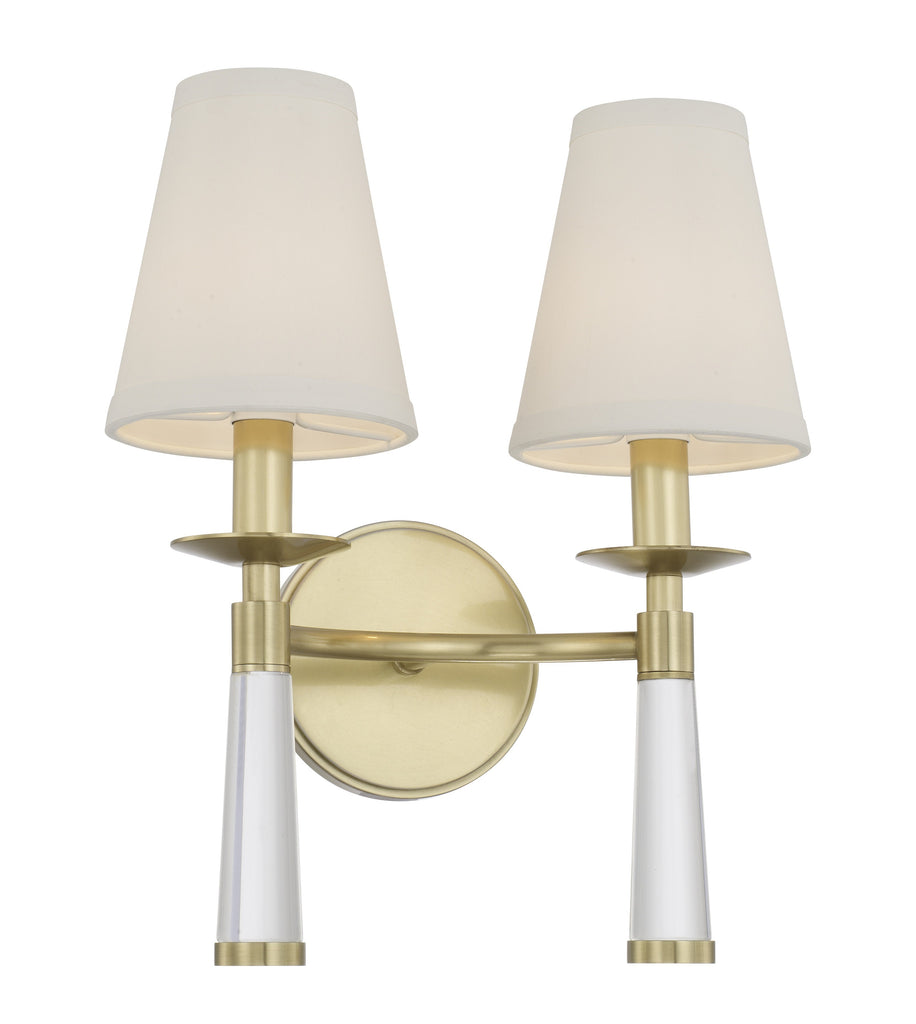 Baxter 2 Light Aged Brass Sconce Crystorama