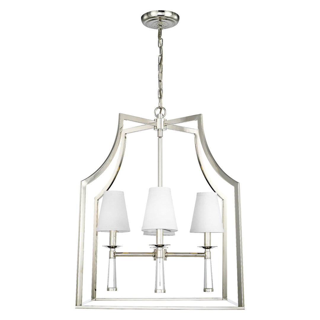 Baxter 4 Light Polished Nickel Chandelier Crystorama