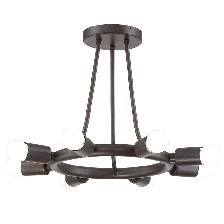 Crystorama Crystorama Dakota 8 Light Charcoal Bronze Semi Flush Mount