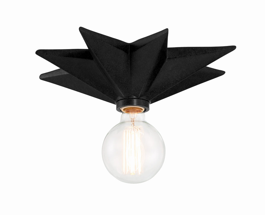 Crystorama Crystorama Astro 1 Light Black Flush Mount