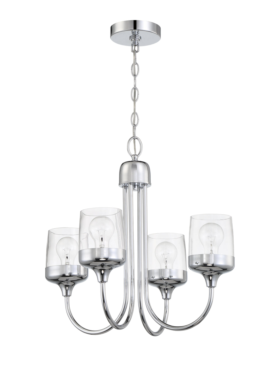 CRAFTMADE Wrenn 4 Light Chandelier in Chrome