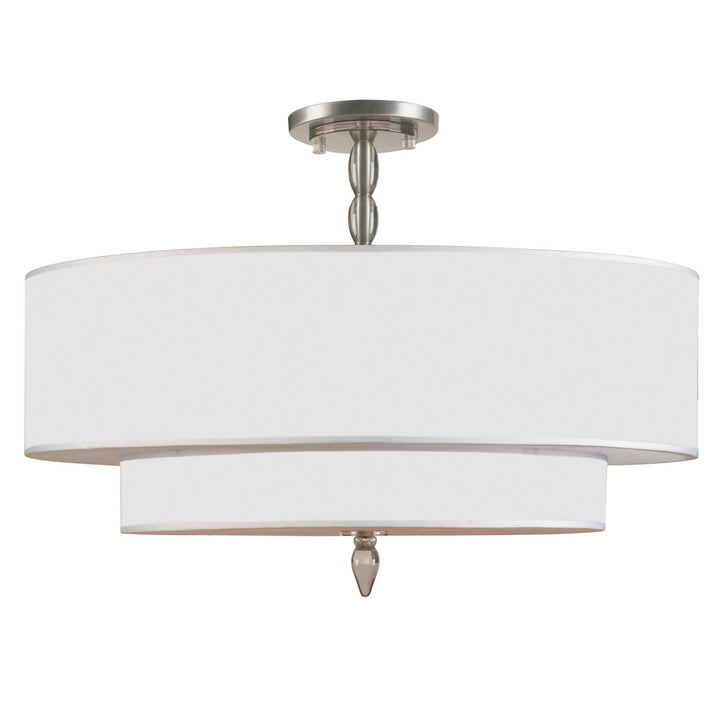 Crystorama Crystorama Luxo 5 Light Satin Nickel Semi Flush Mount