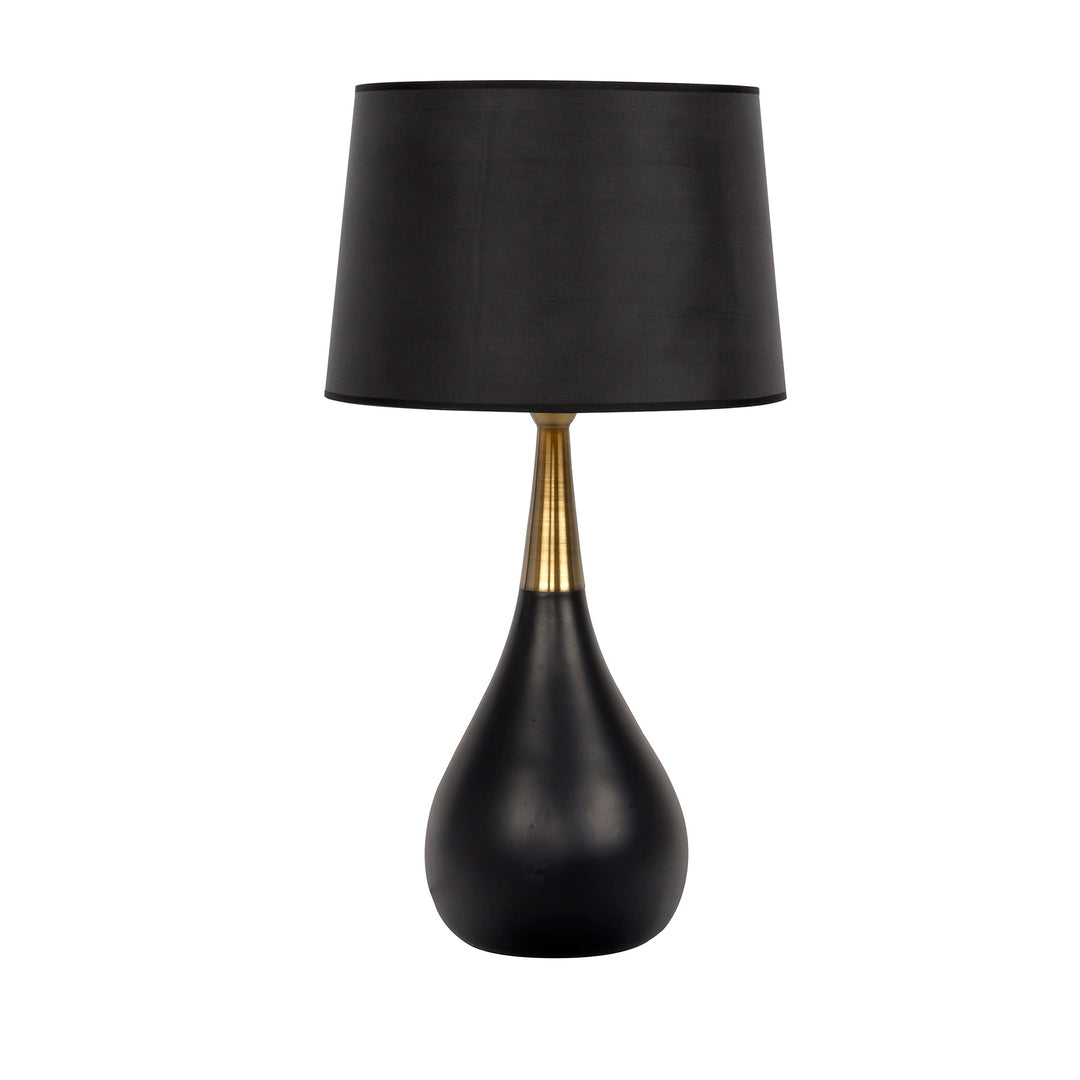 CRAFTMADE 1 Light Metal/Poly Base Table Lamp in Black/Antique Brass