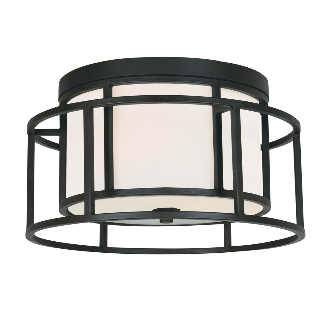 Crystorama Crystorama Brian Patrick Flynn Hulton 2 Light Matte Black Flush Mount