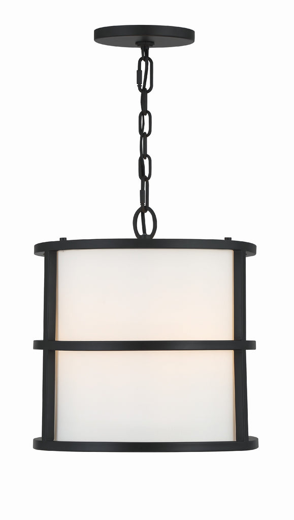 Brian Patrick Flynn Hulton 3 Light Matte Black Mini Chandelier Crystorama