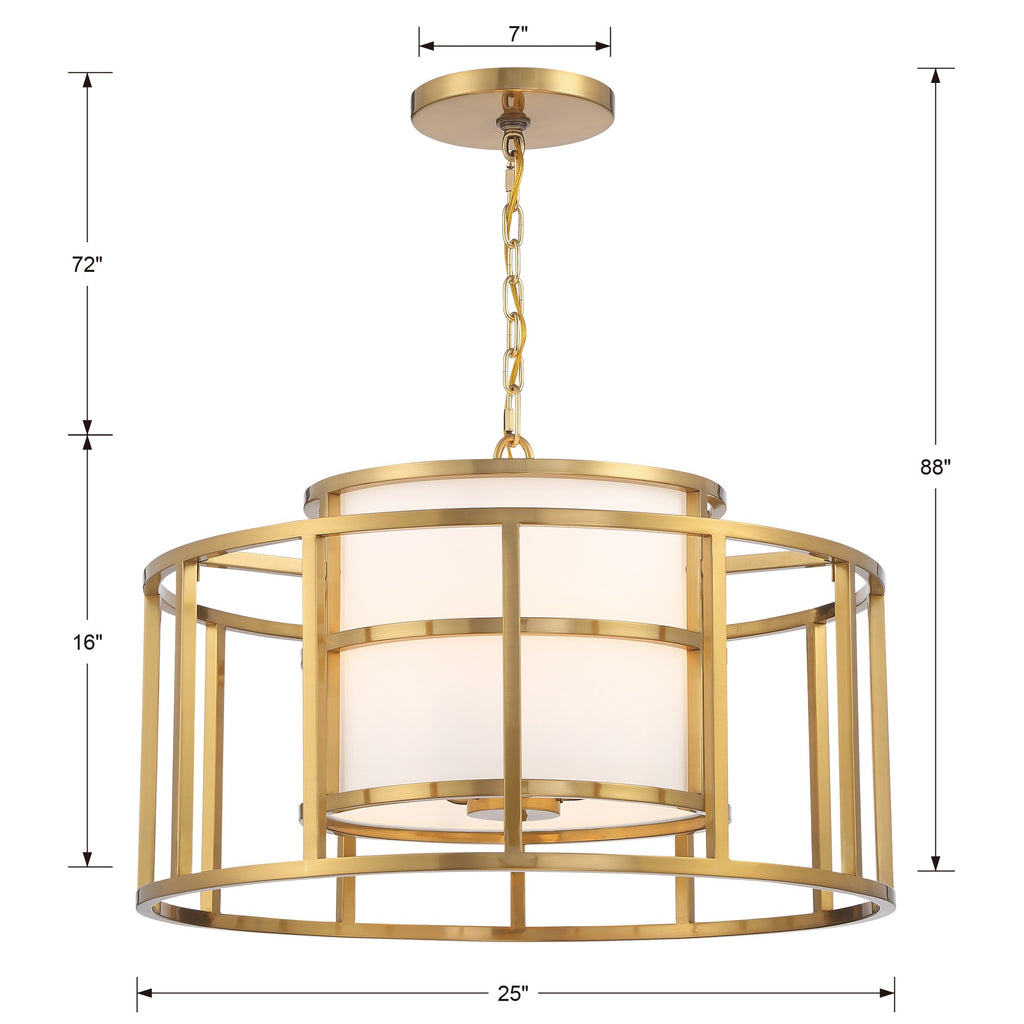 Brian Patrick Flynn Hulton 5 Light Luxe Gold Chandelier Crystorama