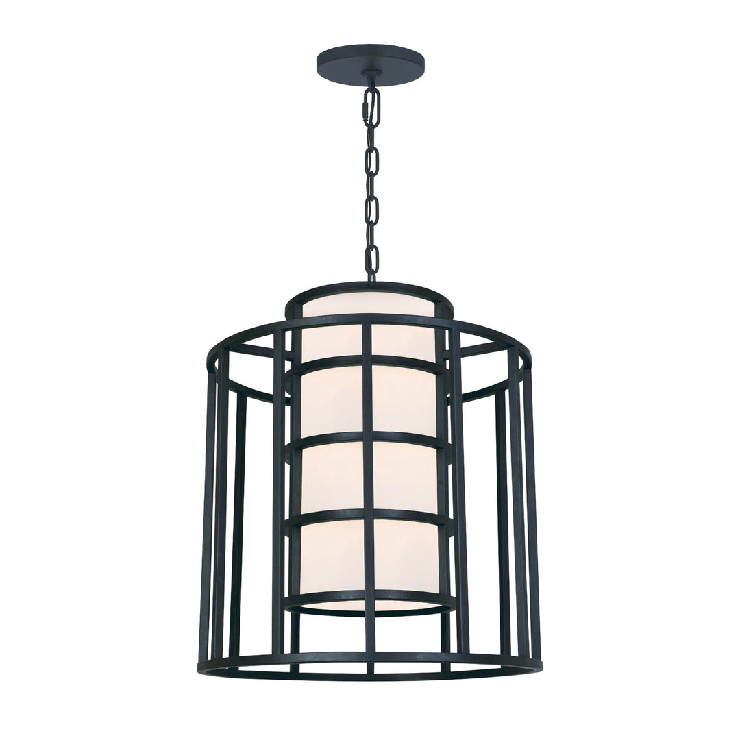 Brian Patrick Flynn Hulton 6 Light Matte Black Chandelier Crystorama