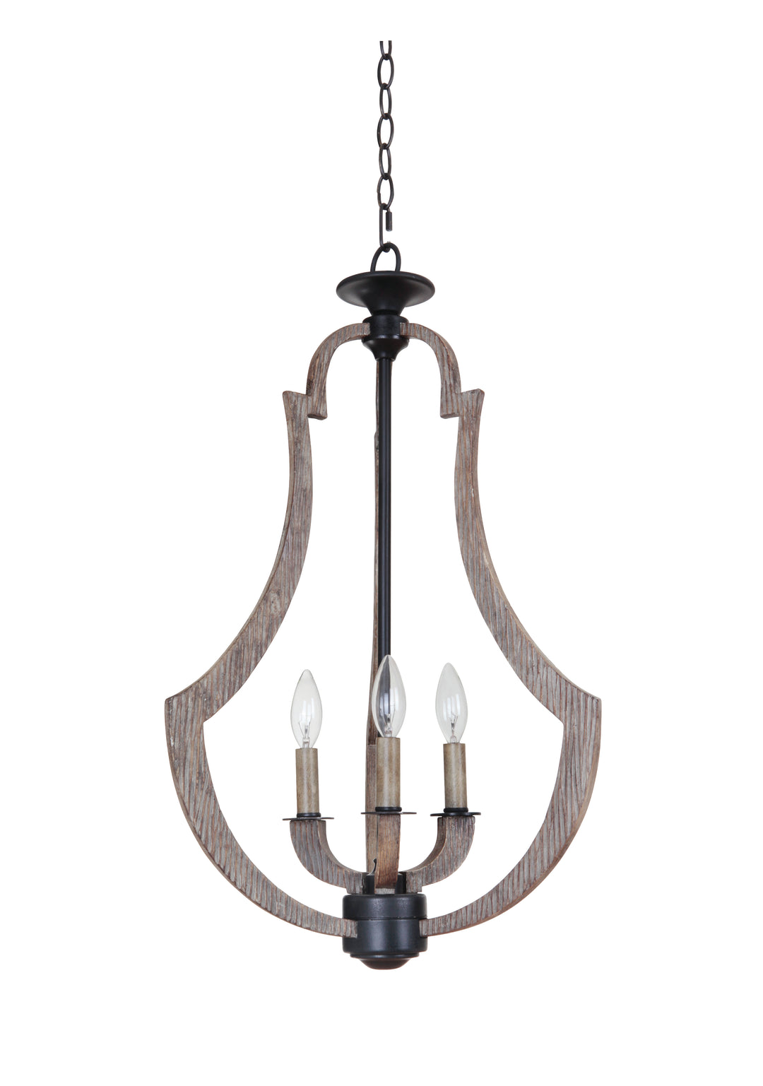 Winton 3 Light Foyer in Weathered Pine/Bronze CRAFTMADE