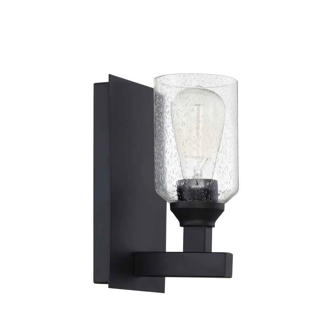 CRAFTMADE Chicago 1 Light Wall Sconce in Flat Black