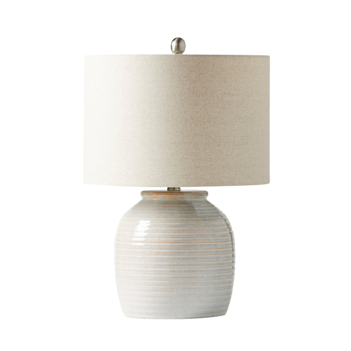 CRAFTMADE Elegant 21-Inch Single Light Table Lamp with White Ceramic Base