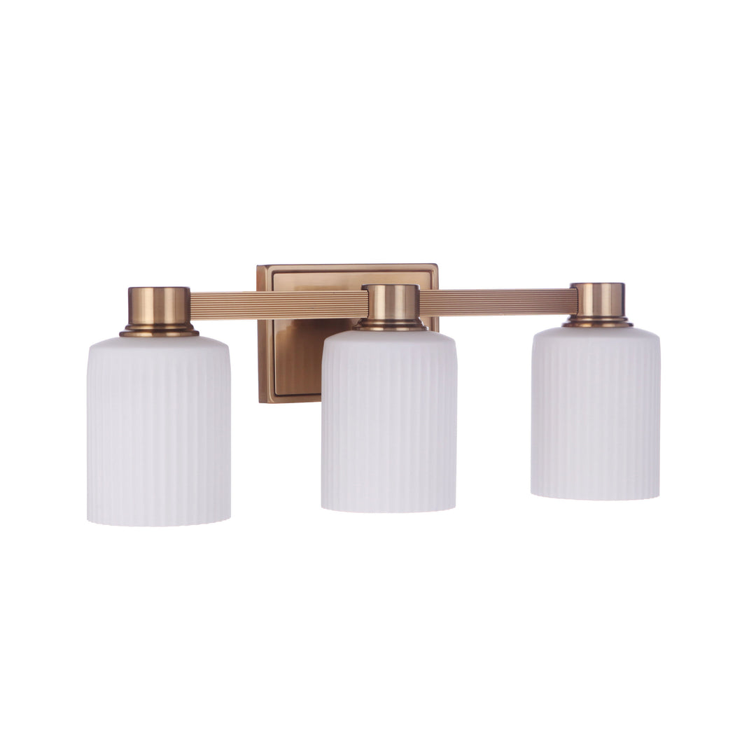 CRAFTMADE Bretton 3 Light Vanity in Satin Brass