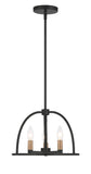 Abbott 3 Light Black Mini Chandelier Crystorama