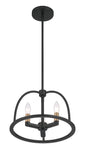 Abbott 3 Light Black Mini Chandelier Crystorama