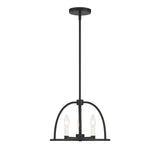 Abbott 3 Light Black Mini Chandelier Crystorama