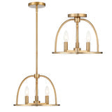 Crystorama Crystorama Abbott 3 Light Vibrant Gold Semi Flush Mount