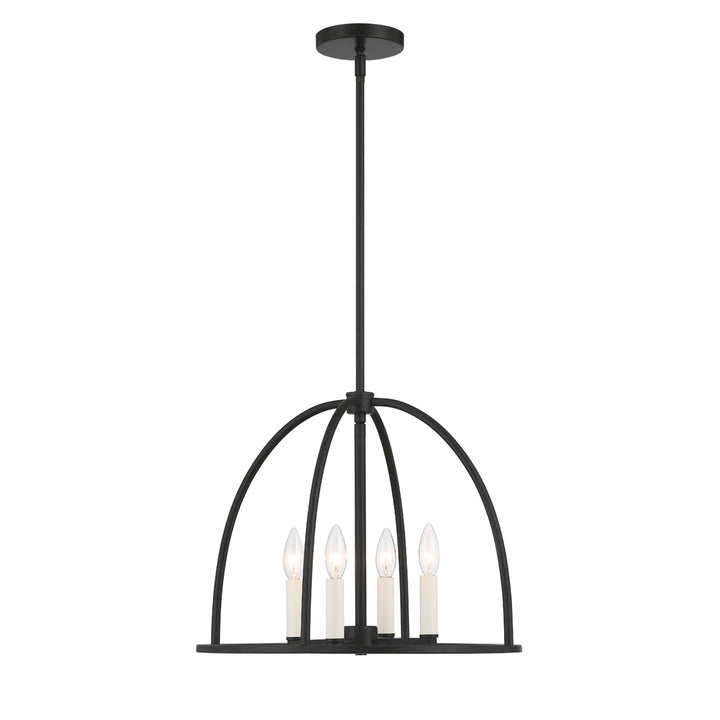 Abbott 4 Light Black Chandelier Crystorama