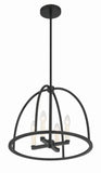 Abbott 4 Light Black Chandelier Crystorama