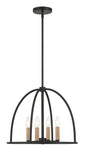 Abbott 4 Light Black Chandelier Crystorama